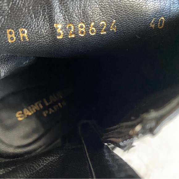 Saint Laurent Black Python platform boots - Picture 9 of 16